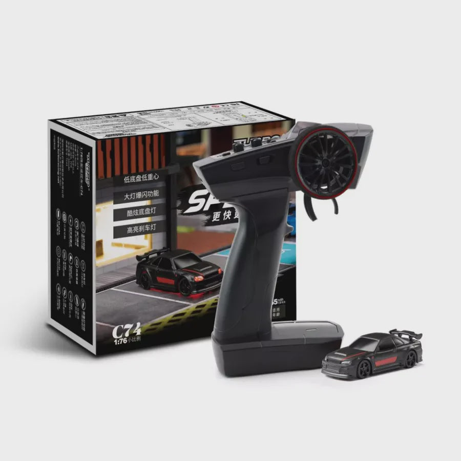 HP0170-0053 C74 1:76 On-Road Car RTR - Black