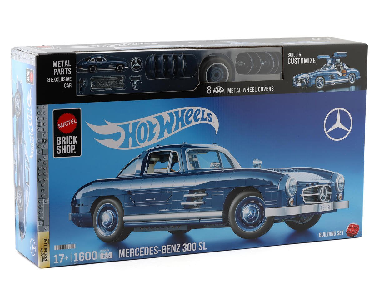 MTTHWW25 Mattel Brick Shop™ Hot Wheels® Mercedes-Benz 300 SL Set w/Die-Cast Mercedes-Benz 300 SL
