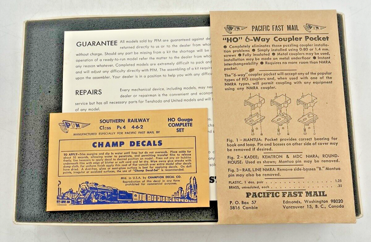 Vintage United Scale Models PFM Brass 4-6-2 Southern "Crescent Limited" w/Tender