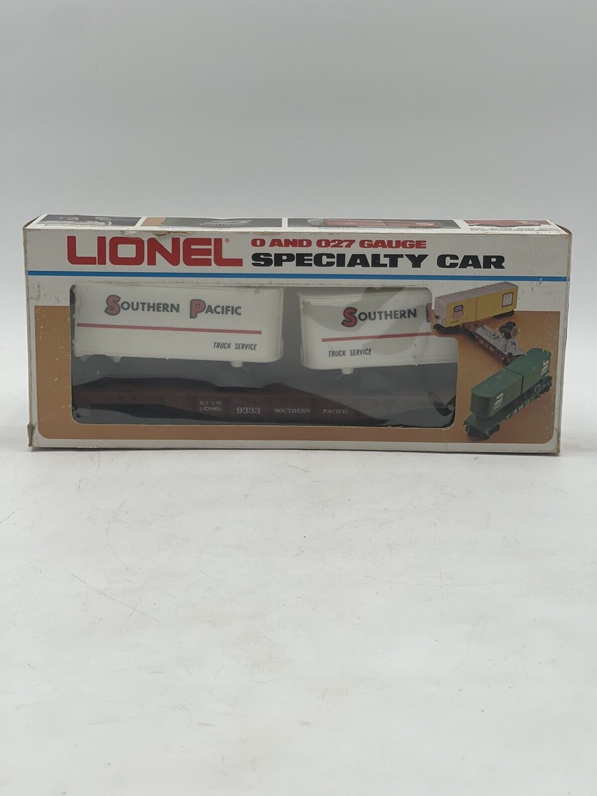 Lionel O/O27 Gauge Specialty Car Southern Pacific Piggyback with Trailers 6-933