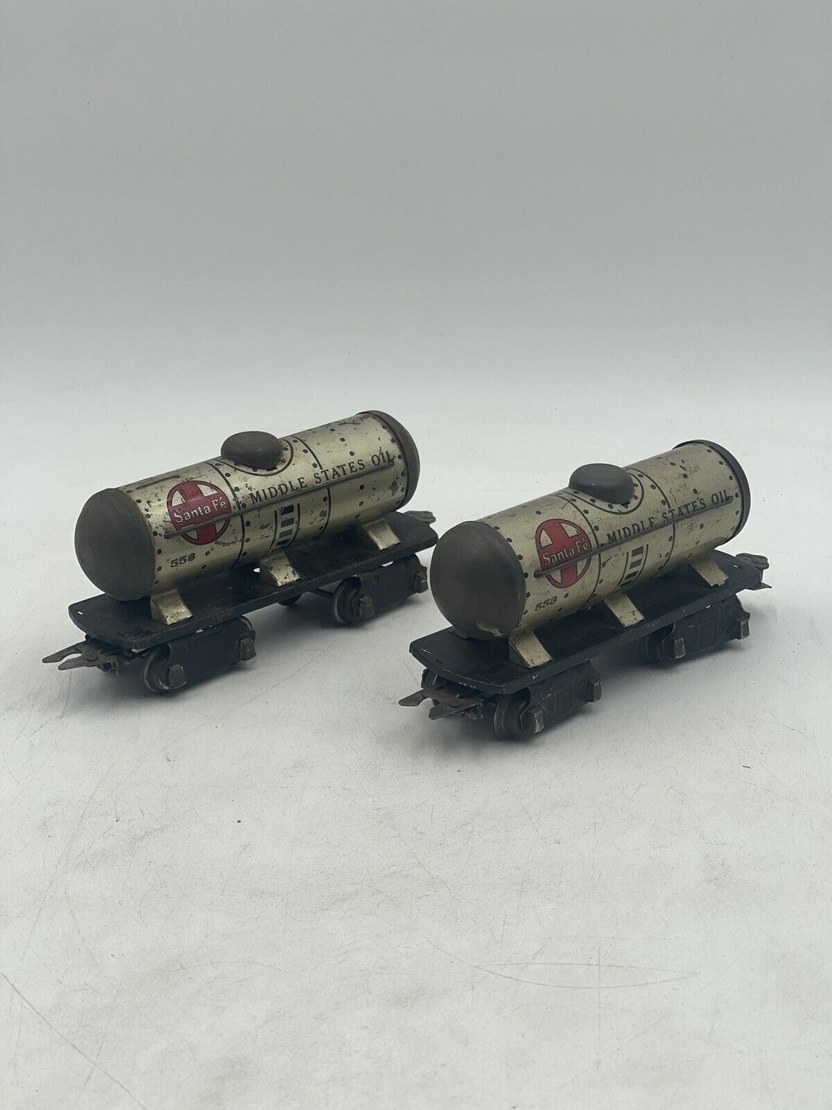 Marx Trains 553 Santa Fe Tanker (2)/NYC 20102 Caboose/Union Pacific Coal Tender