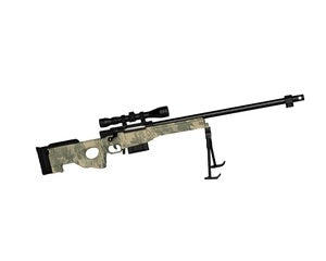 GOASR-CAMO 1/4 Scale Die Cast Sniper Rifle Model, Camo