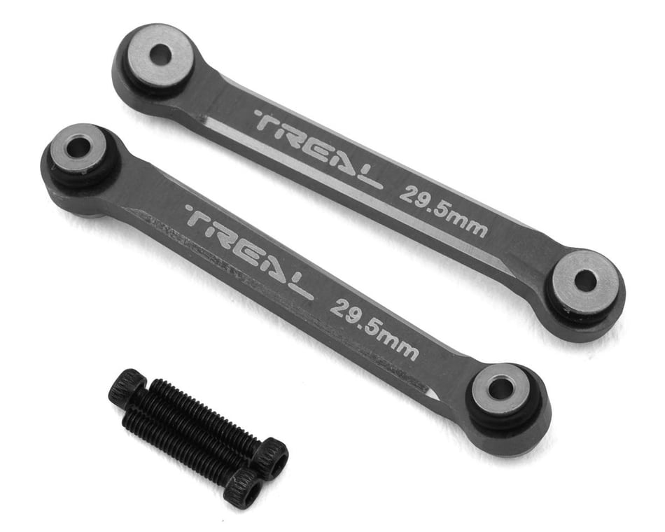 X003AJFLNF Treal Hobby Axial SCX24 Aluminum 4-Link Conversion (Grey) (2) (29.5mm) (Deadbolt/Betty)