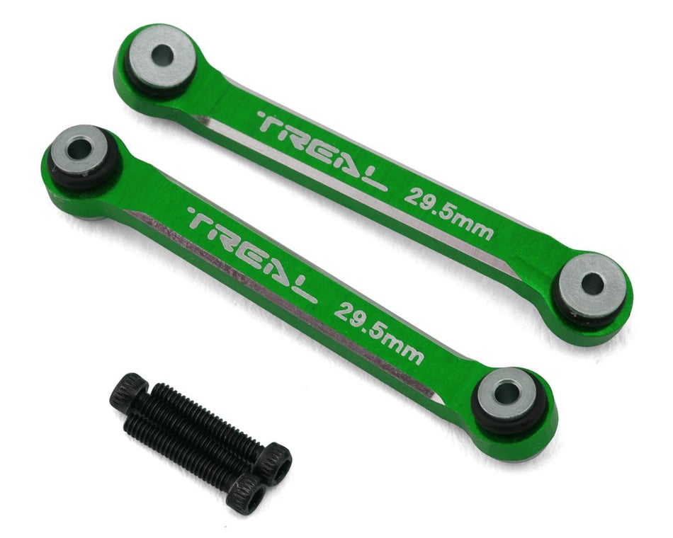 X003AJ3QRD TREAL SCX24 Upper 2 links (4 Links Conversion)29.5mm Alu#7075 for Axial SCX24 Deadbolt Betty 1/24 Scale Trucks Color: Green