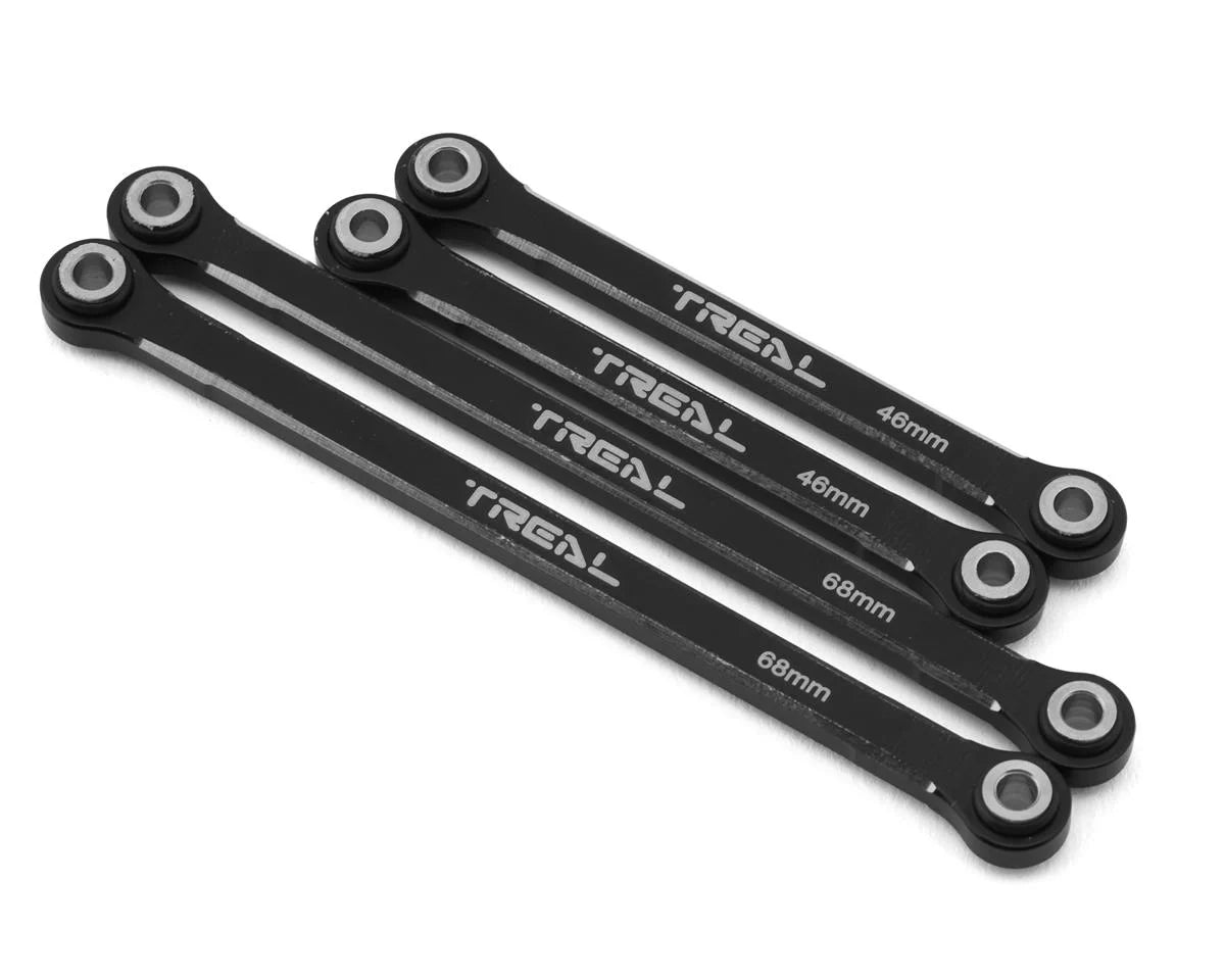 TLHTTRX-4M-38 TRX-4M Aluminum Upper Suspension Links (Black) (4)