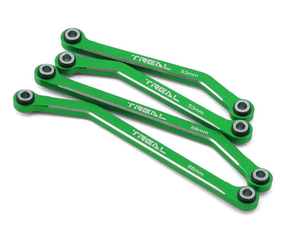X003Q5IIAV TREAL Aluminum 7075 High Clearance Links Set (4pcs) Chassis Lower Links for TRX-4M 1/18 RC Crawler Color: Green