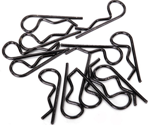 Body clips, black (12) (standard size)