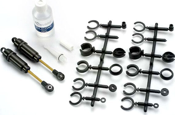 Big Bore shocks (long) (hard-anodized & PTFE-coated T6 aluminum) (assembled with TiN shafts) w/o springs (front) (2)
