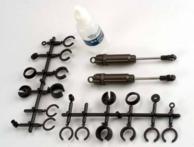 Big Bore shocks (x-long) (hard-anodized and PTFE-coated T6 aluminum) (assembled with TiN shafts) w/o springs (2)