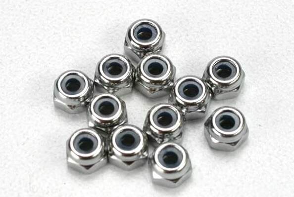 Nuts, 2.5mm nylon locking (12)