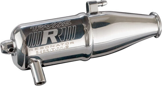 Tuned pipe, Resonator, R.O.A.R. legal (dual-chamber, enhances mid to high-rpm power) (for Jato, N. Rustler, N. 4-Tec with TRX Racing Engines)