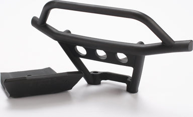 Bumper, front/ skidplate, front (black)