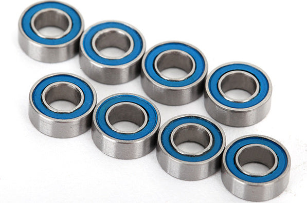 Ball bearings, blue rubber sealed (4x8x3mm) (8)