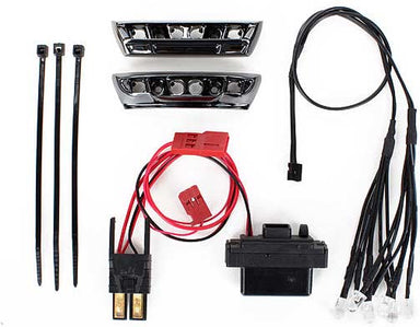 LED light kit, 1/16 E-Revo (includes power supply, front & rear bumpers, light harness (4 clear, 4 red), wire ties)