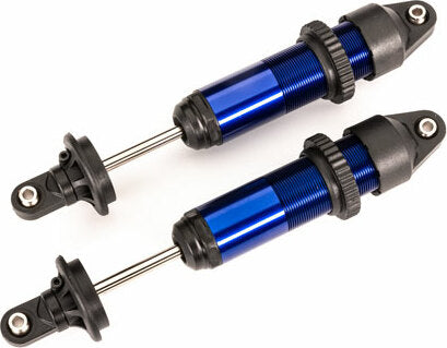 Shocks, Gtx, Medium (Aluminum, Blue-Anodized) (Fully Assembled W/O Springs) (2)