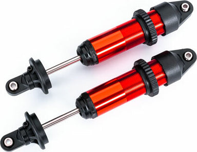 Shocks, Gtx, Medium (Aluminum, Red-Anodized) (Fully Assembled W/O Springs) (2)