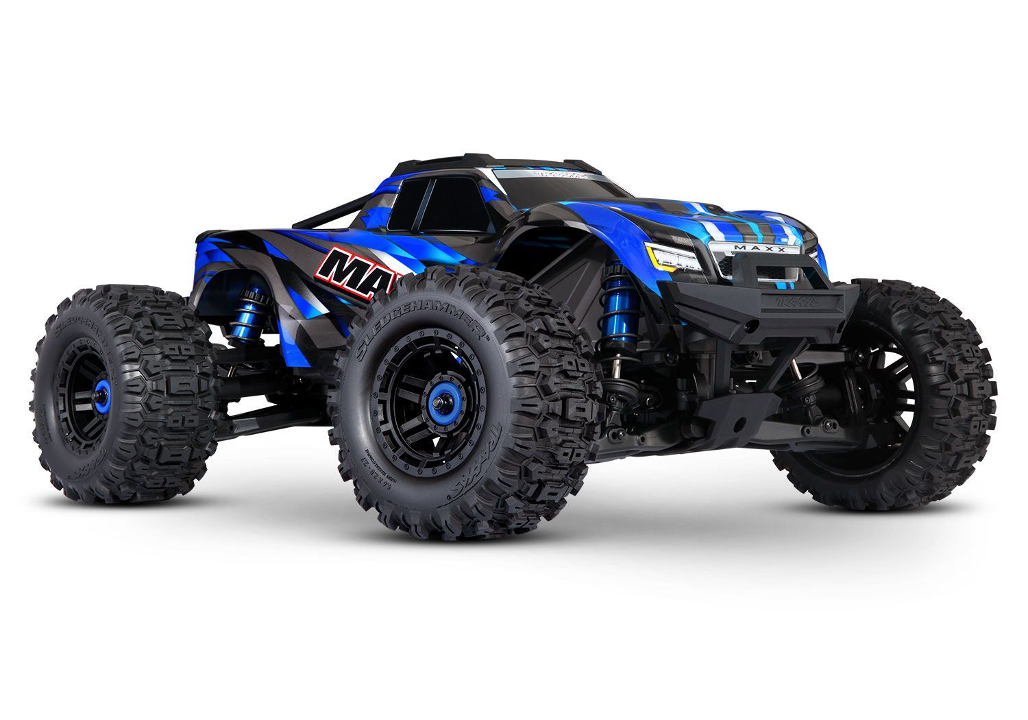 Blue Maxx®: 1/10 Scale 4WD Brushless Electric Monster Truck with TQi™ Traxxas Link™ Enabled 2.4GHz Radio System and Traxxas Stability Management (TSM)®