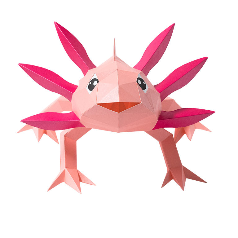 AXOTPI Axolotl 3D Origami Model Papercraft, Animal Lamp