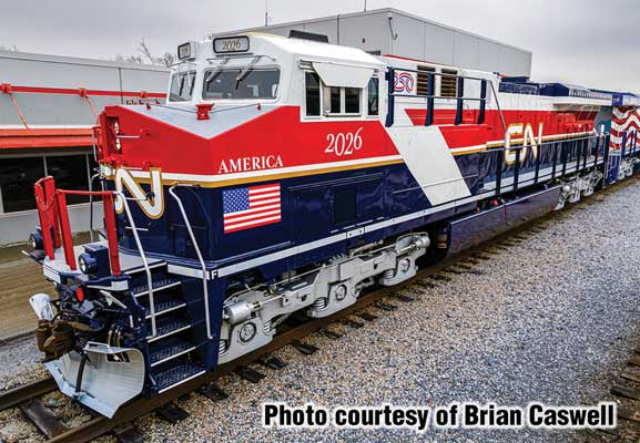 910-20236 GE ES44AC Evolution Series GEVO - ESU Sound & DCC -- Canadian National #2026 (America250(TM) Scheme, Air Force One)