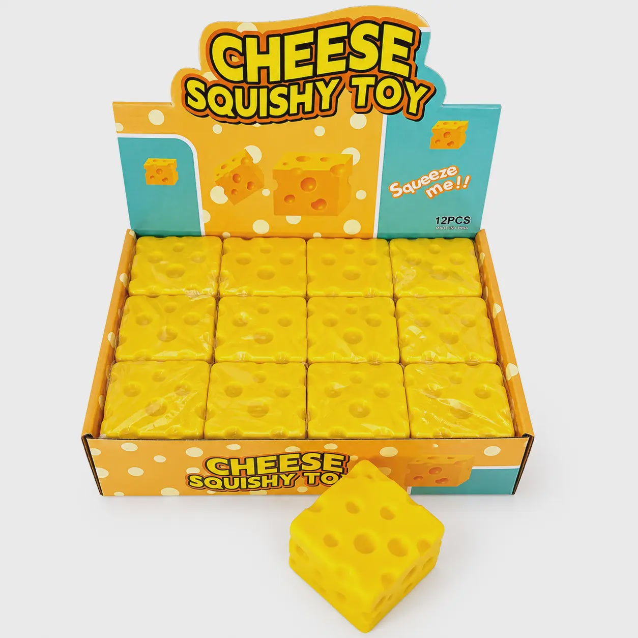 Cheese Squishy Toy – Super Soft Sensory Cube