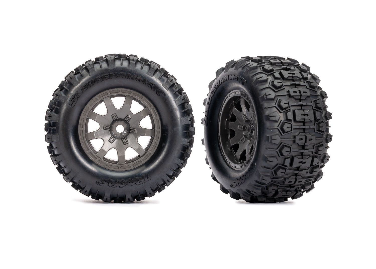 10771-GRAY Gray Front Wheels w/ Sledgehammer Tires (2)