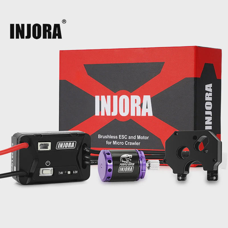 MBL32G2-INM19-SCX24 INJORA MBL32 G2 Waterproof Brushless ESC & 1721 Purple Viper Motor for 1/24 SCX24