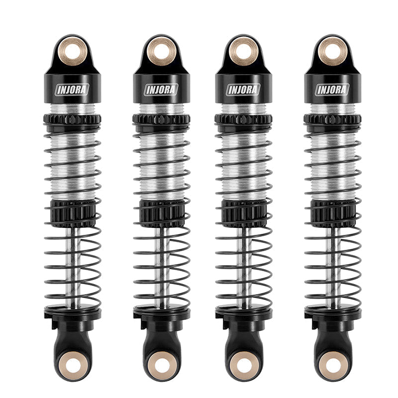 INJORA 53mm Threaded Oil Shocks for 1/18 Redcat Ascent18 - 4pcs black