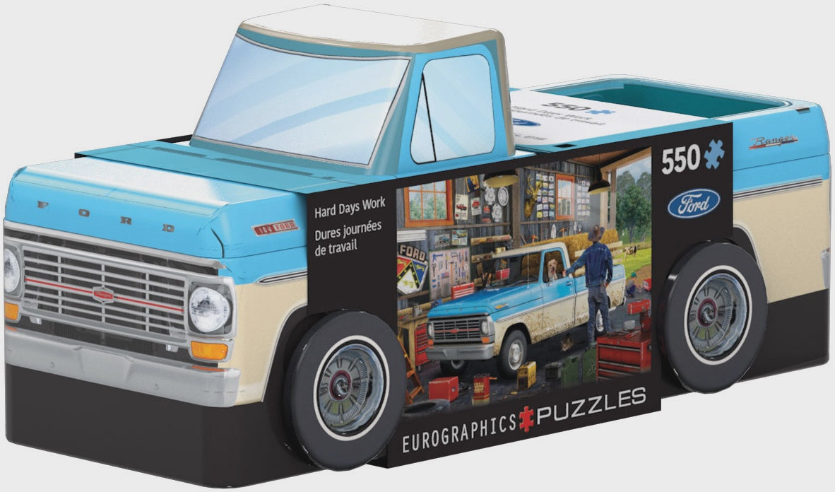 Hard Days Work Pickup Truck Tin