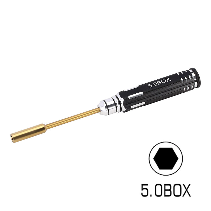 Tool-LSD45B INJORA 5.0mm Hex Nut Driver Thin Walled Hexagon Wrench Socket For 1/18 TRX4M