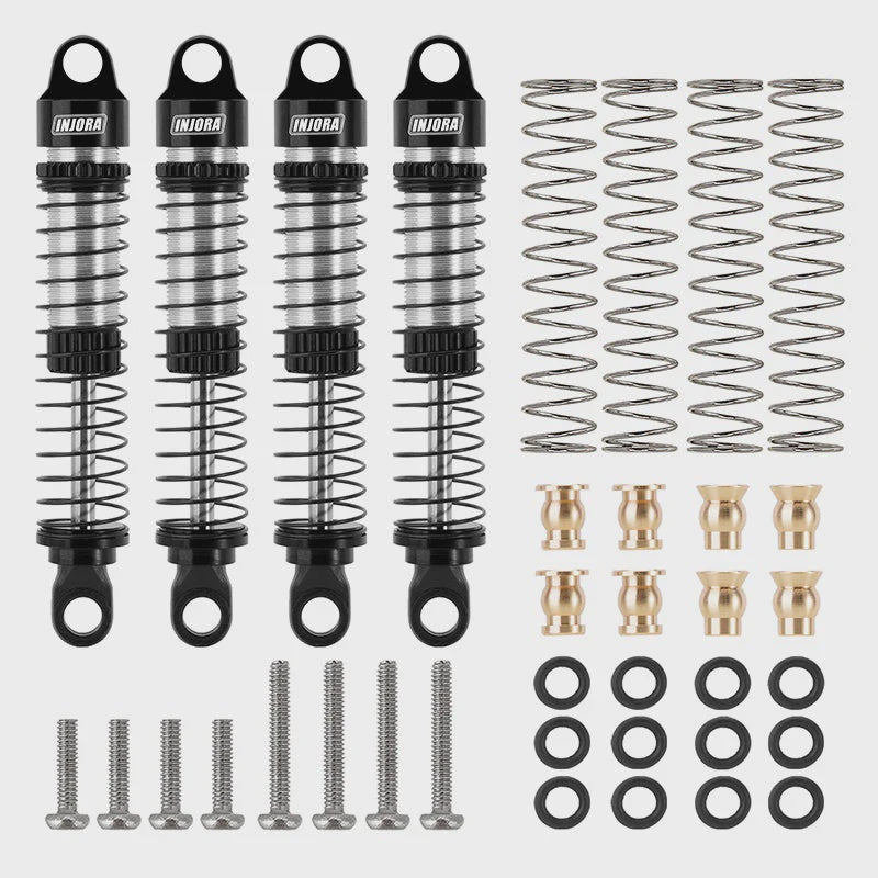 4M-42BS-4 INJORA 59mm Long Threaded Oil Shocks for 1/18 TRX4M Upgrade (4M-42)