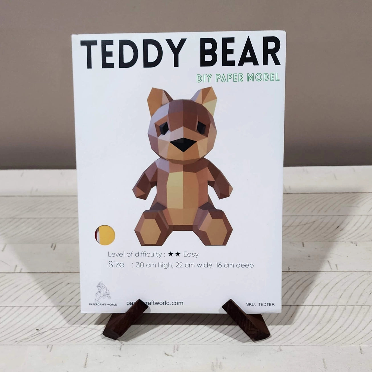 Teddy Bear 3D Paper Art Origami Model, Paper Animal Lamp