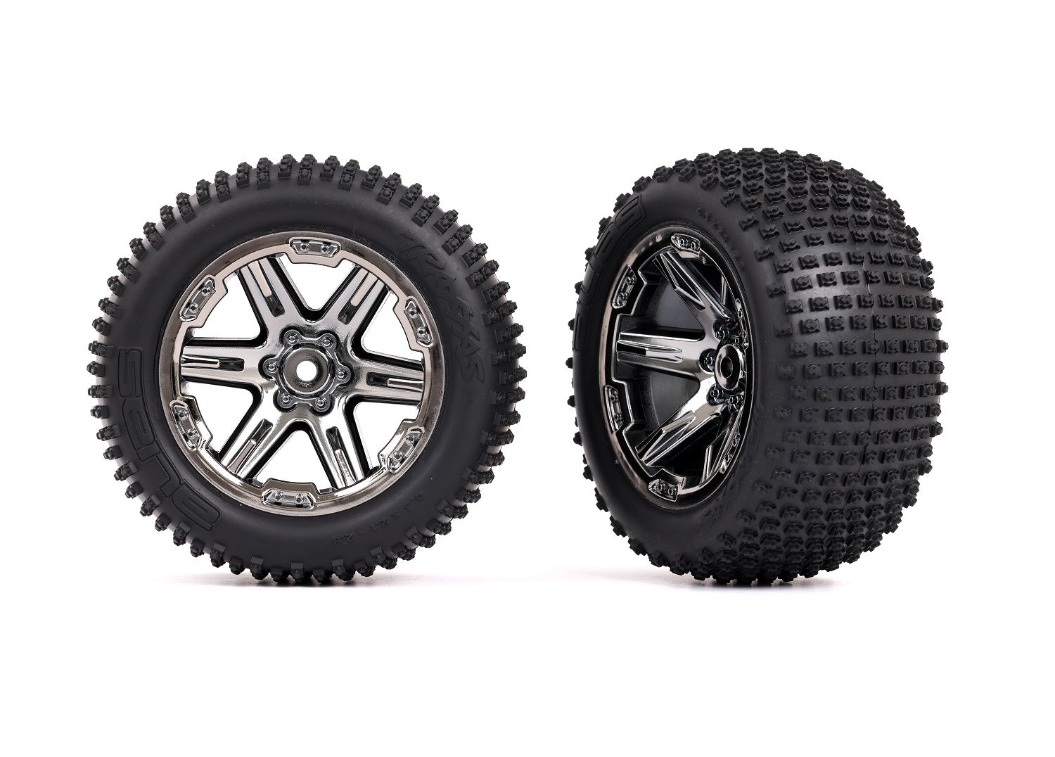 3772R RXT 2.8" Black Chrome Wheels & Alias Tires (2)