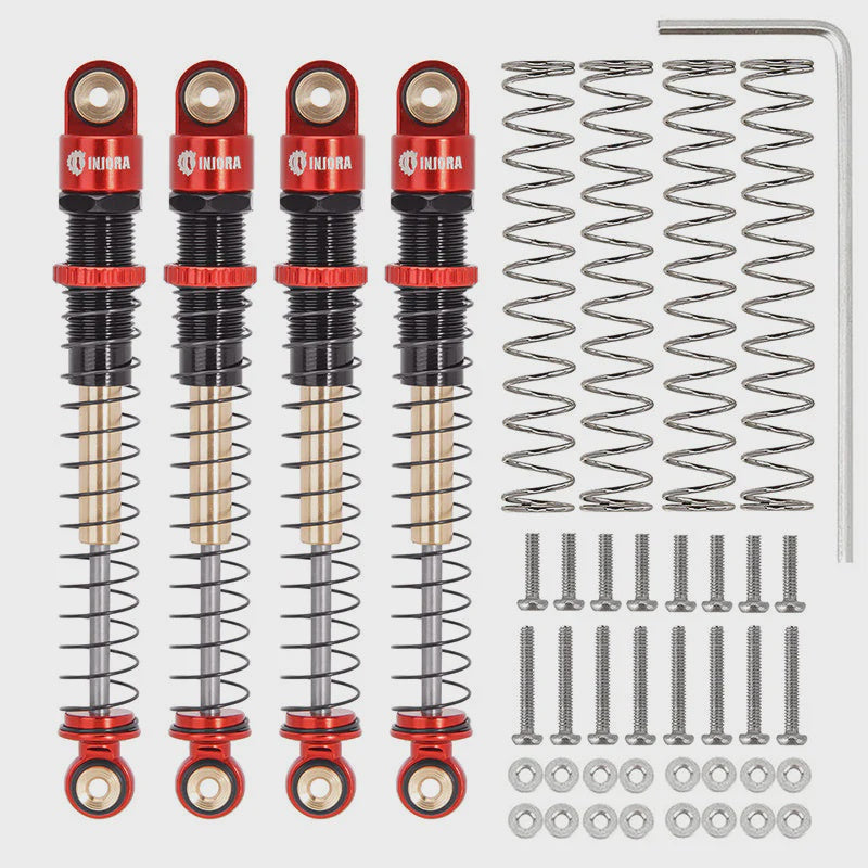 SCX24-160RB-4 INJORA 51mm Aluminum Long Travel Threaded Double Barrel Shocks for Axial AX24