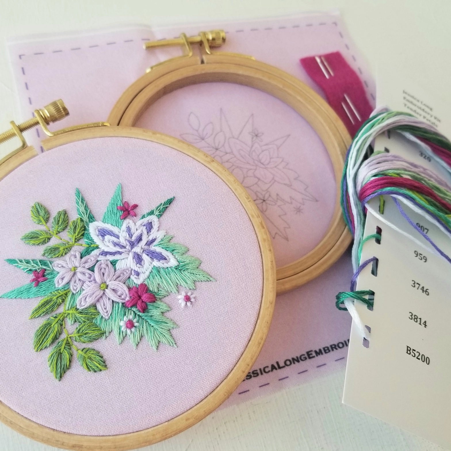 Tender Petals Beginner Embroidery Kit