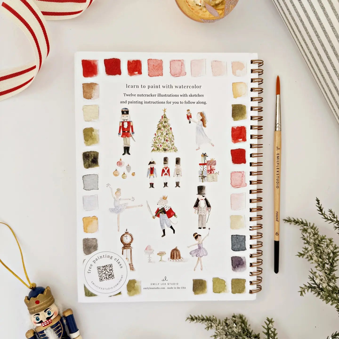 WW-NUTCRACKER Nutcracker Watercolor Workbook