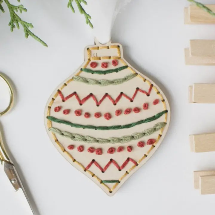 Vintage Glass Christmas Ornament Embroidery Diy Kit