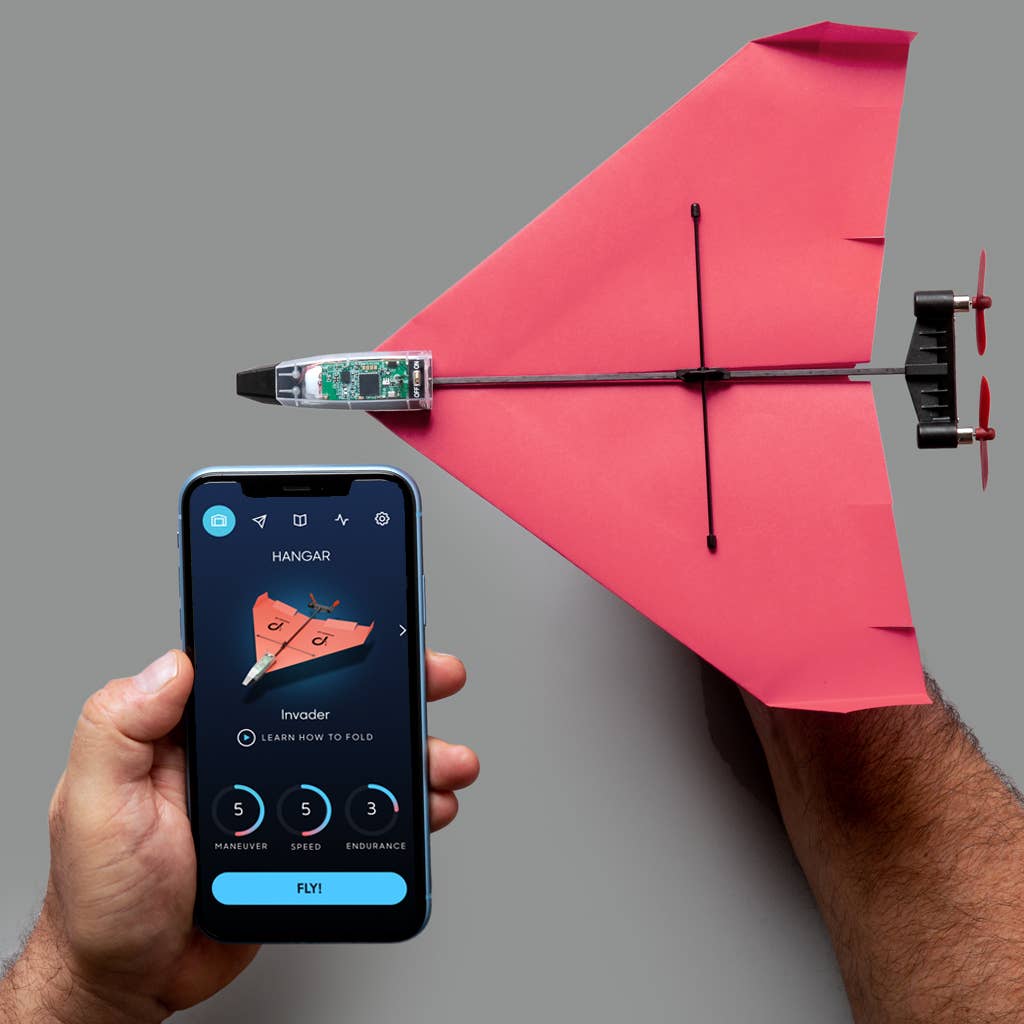 500-050BB POWERUP 4.0 Smartphone RC Controlled Paper Airplane