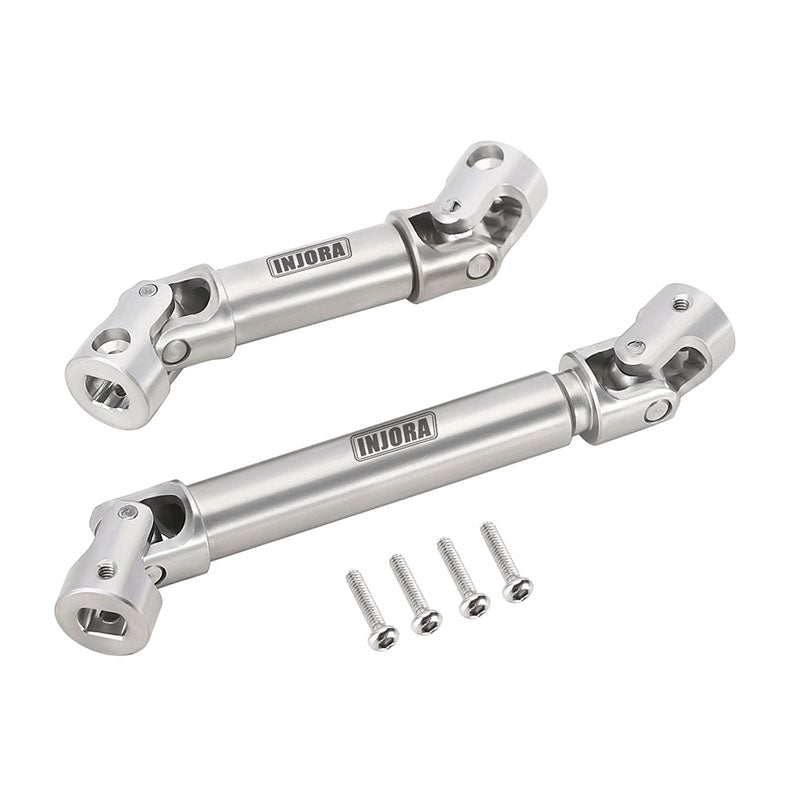 INJORA Stainless Steel Drive Shafts for 1/18 RC Crawler TRX4M High Trail K10 F150 (4M-72)