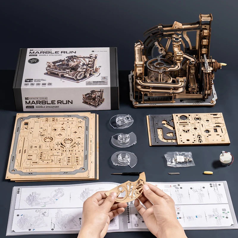 Marble Spaceport Marble Run 3D Wooden Puzzle LGC01