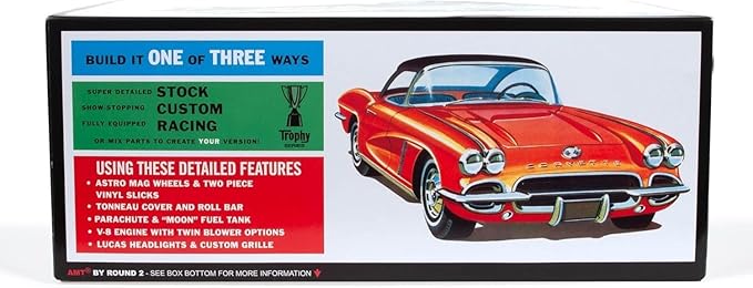 AMT 1/25 1962 Chevrolet Corvette 3 in 1 Plastic Model AMT1318