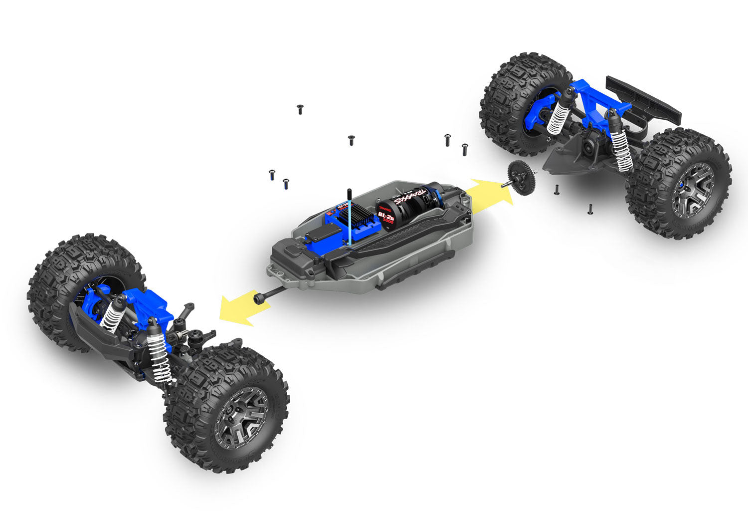 67154-4-BLUE STAMPEDE 4X4 BL-2S Brushless: 1/10 Scale 4WD Monster Truck