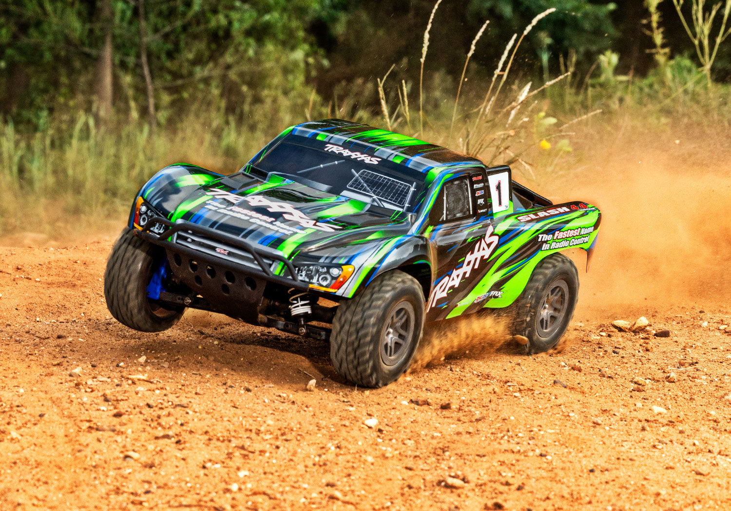 68154-4-GRN SLASH 4X4 BL-2S Brushless: 1/10 Scale 4WD Short Course Truck