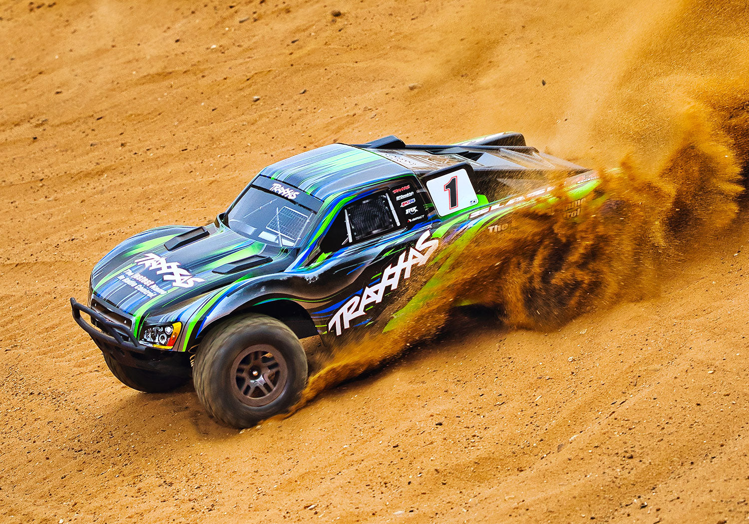 68154-4-GRN SLASH 4X4 BL-2S Brushless: 1/10 Scale 4WD Short Course Truck