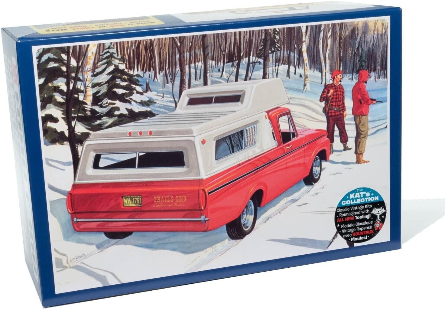 AMT1412 Skill 2 Model Kit 1963 F-100 Camper Pickup Truck 3-in-1 Kit 1/25 Scale Model