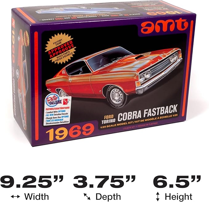 1217	1/25 1969 Ford Torino Cobra Fastback Car