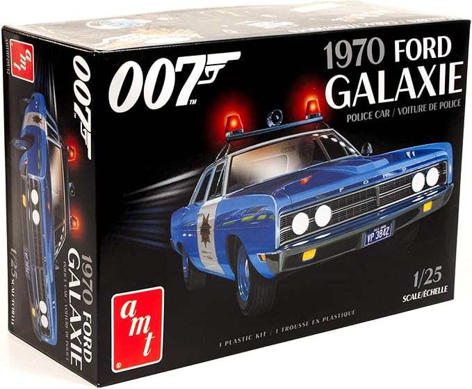 AMT-1172 1/25 James Bond 1970 Ford Galaxie Police Car