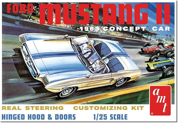 AMT-1369 1/25 1963 Ford Mustang II Concept Car