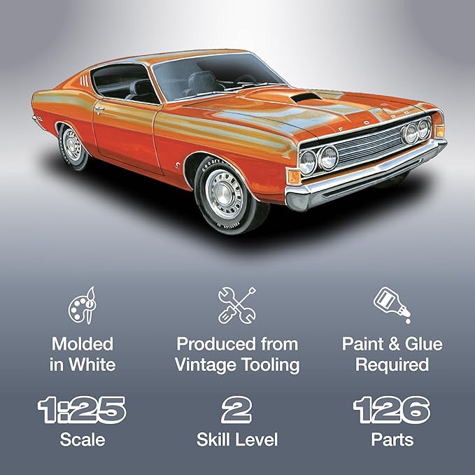 1217	1/25 1969 Ford Torino Cobra Fastback Car