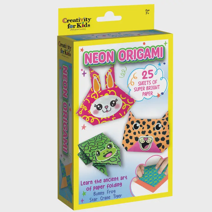 Neon Origami Mini Kit - Diy Craft For Kids