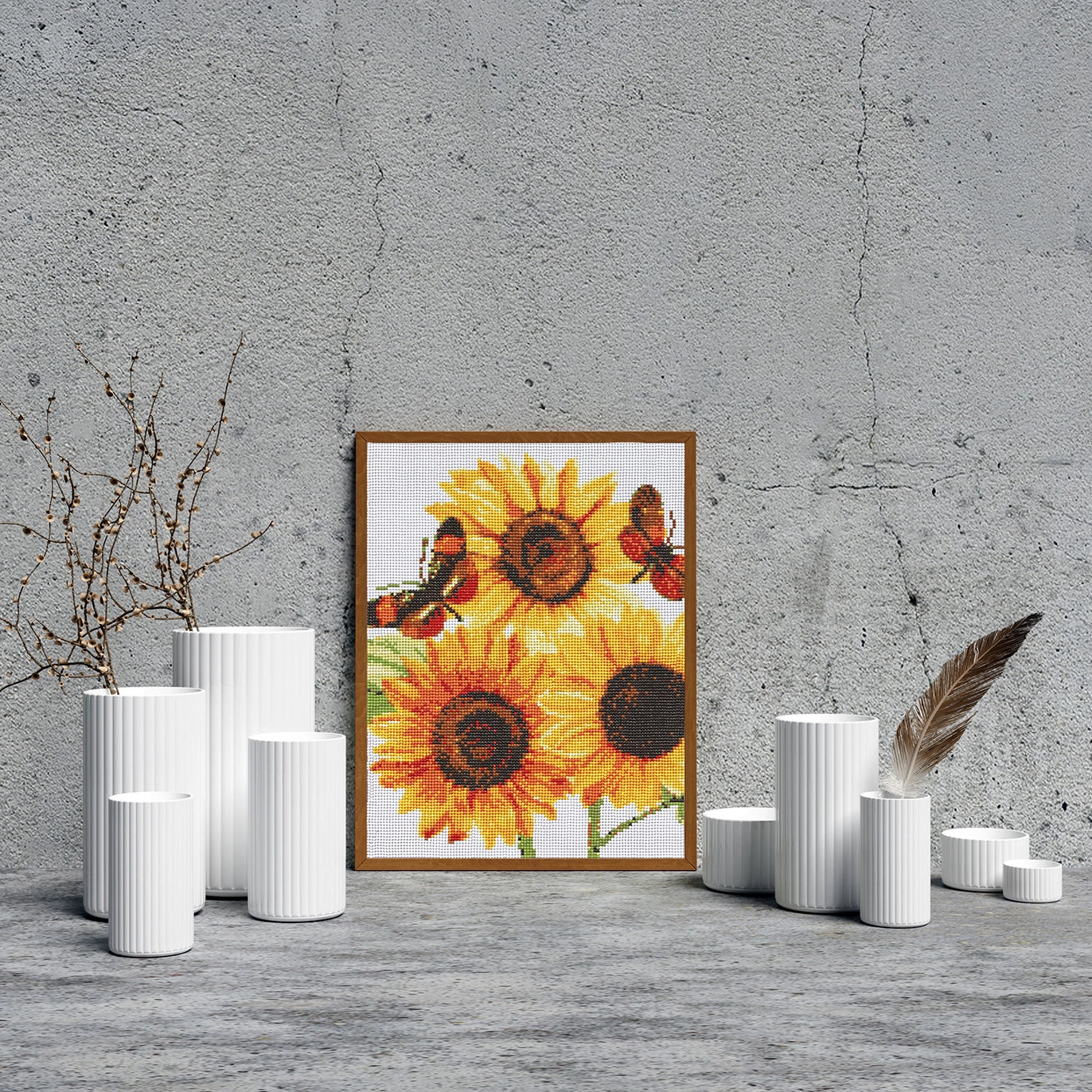Sunflowers and Butterflies Diamond Painting Kit